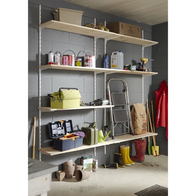 Shelves in the garage