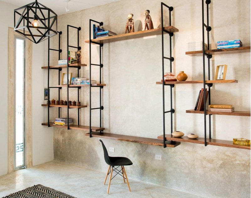 Loft style shelves