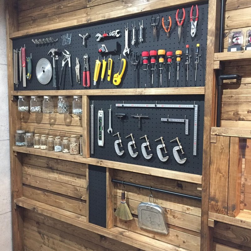 Shelves for the tool in the workshop