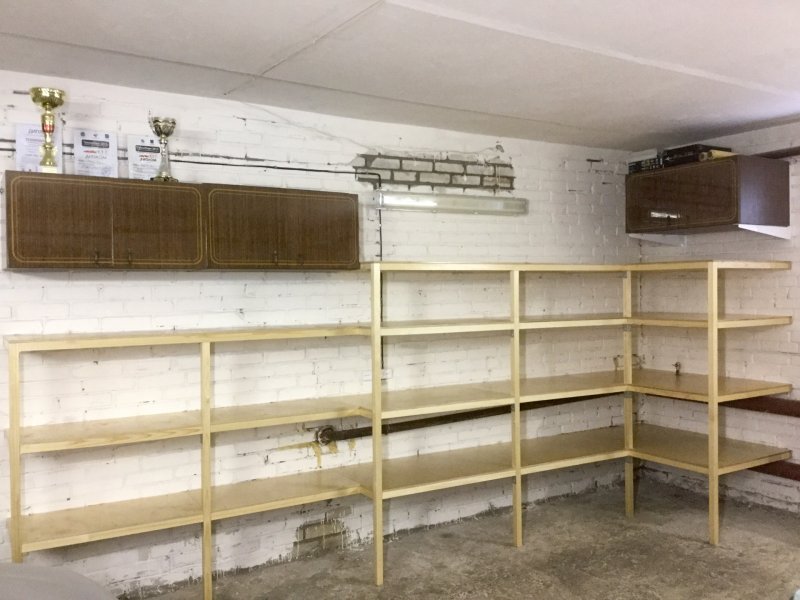 Shelves in the garage