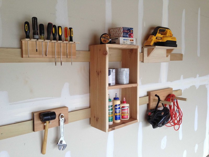 Shelves for the tool in the workshop