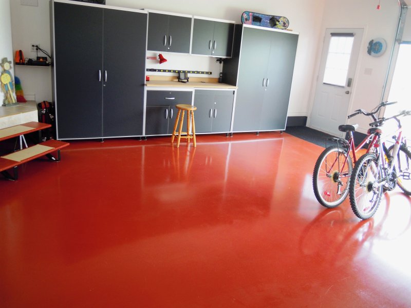 Polymer Paul floor for garage