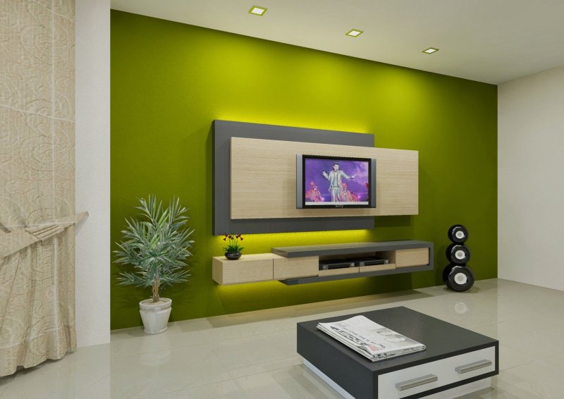 Wall with TV