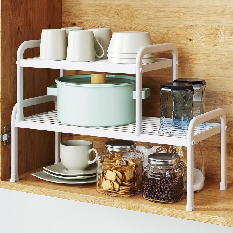 Hinged shelves for kitchen