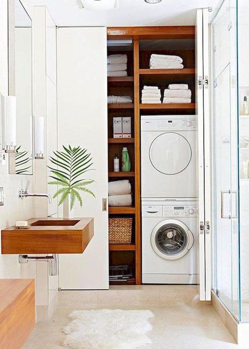 Built -in wardrobe for a washing and drying machine