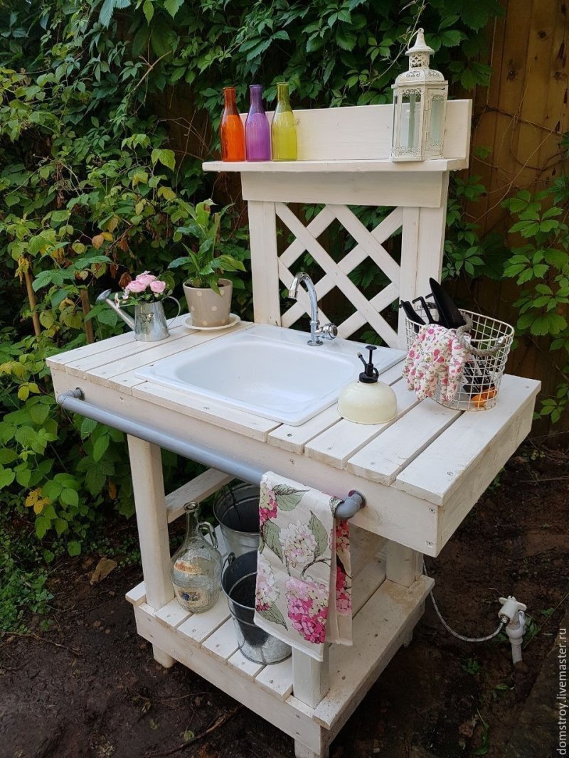 Washbasin at the dacha ideas