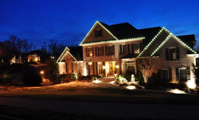 The backlight of the country house