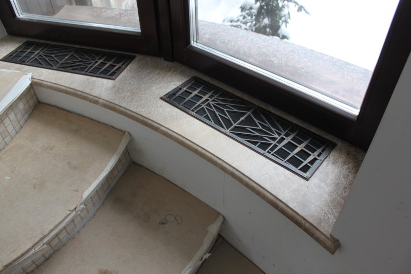 Quartz agglomerate window sills