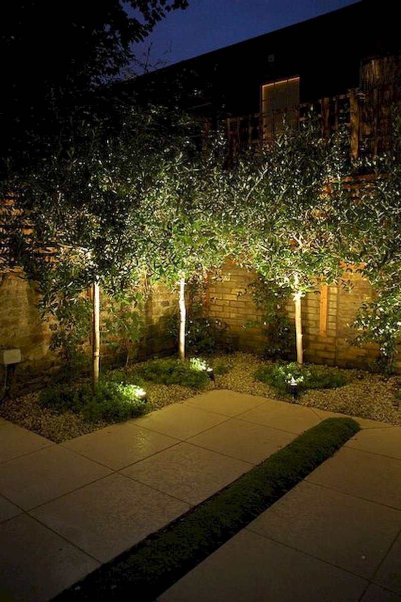 Lighting the courtyard