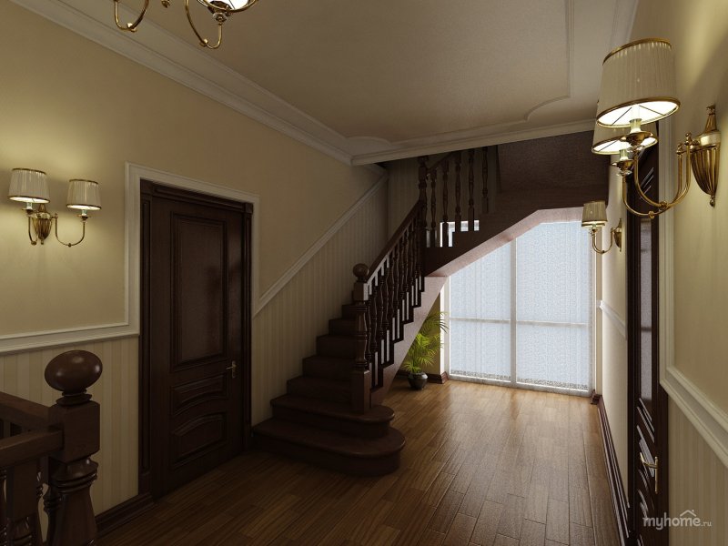 The interior of the hallway with the stairs