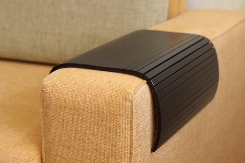 The armrest of the sofa