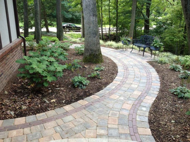 Paving slabs around the house