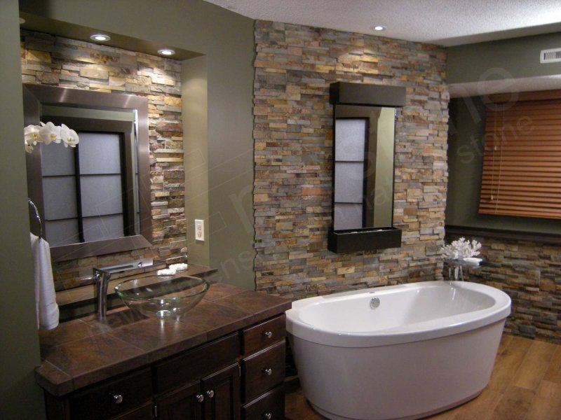 Bathroom finishing with stone