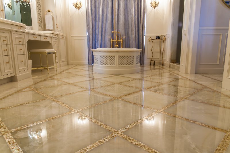 Marble floors