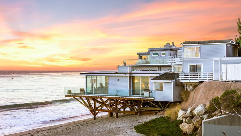 Houses on the shore