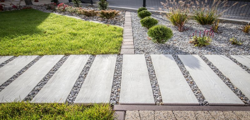 Concrete slabs for paths