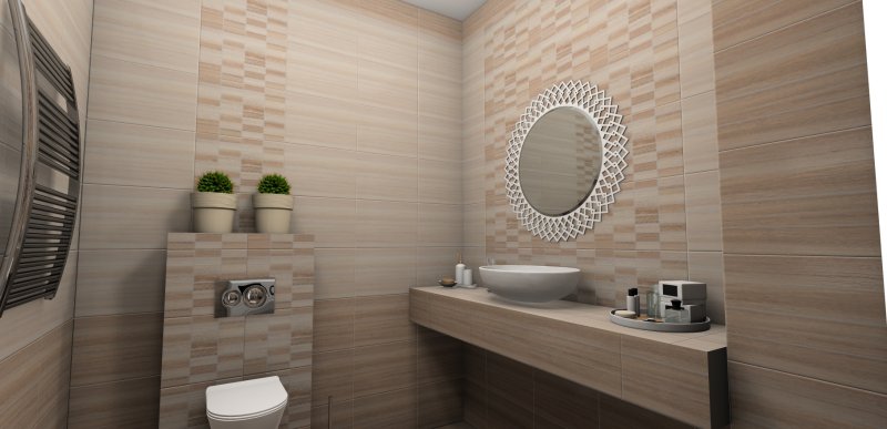 Sherwood tiles in the interior of the bathroom