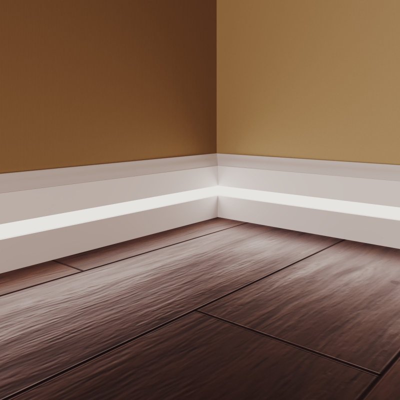 Skirting board in a modern interior