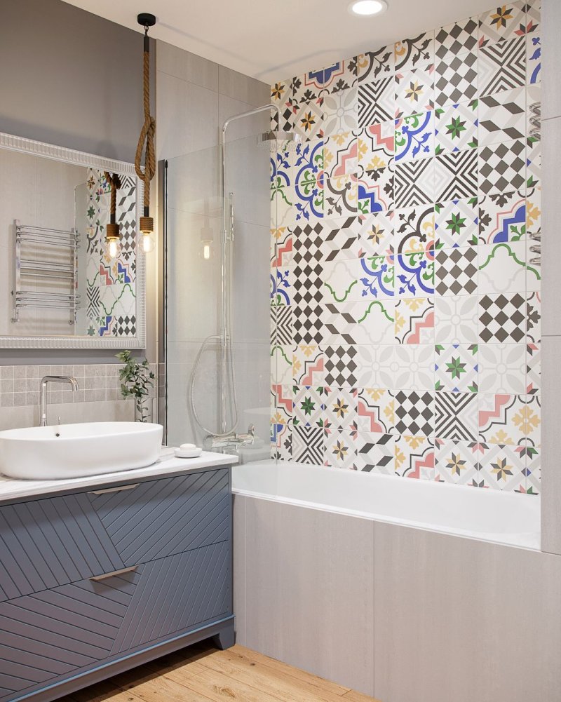 Patchwork tile in the bathroom Keram Marazzi