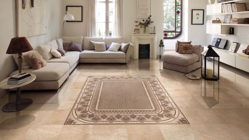 Floor tiles for living room