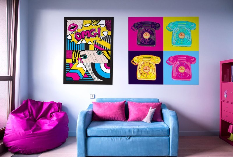 Pop art in the interior