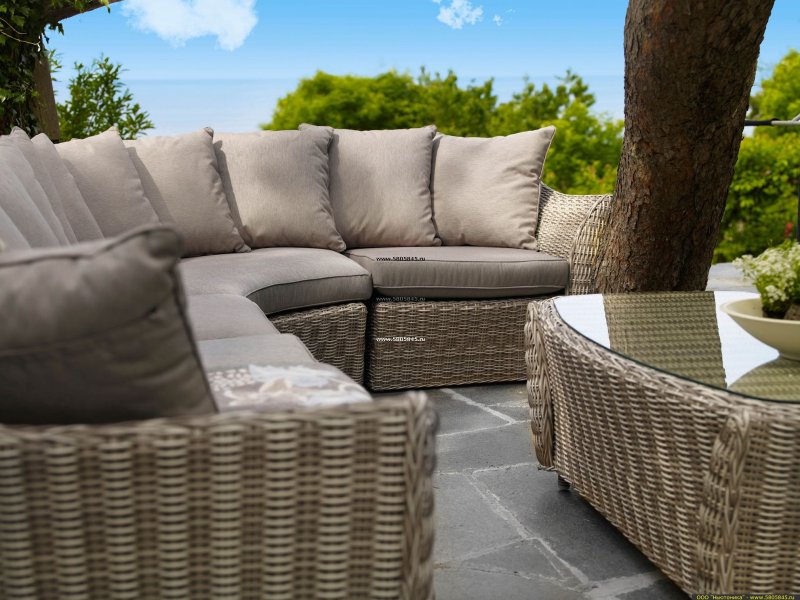 Garden furniture made of artificial rattan