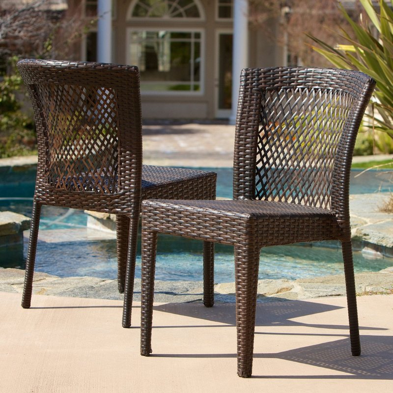 Chair of plastic rattan