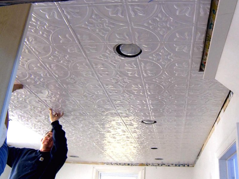 Seamless ceiling tiles