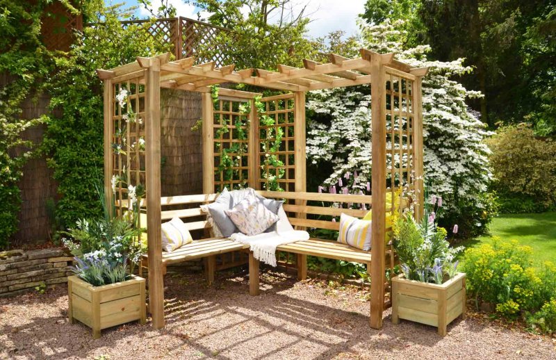 Garden gazebo of pergola