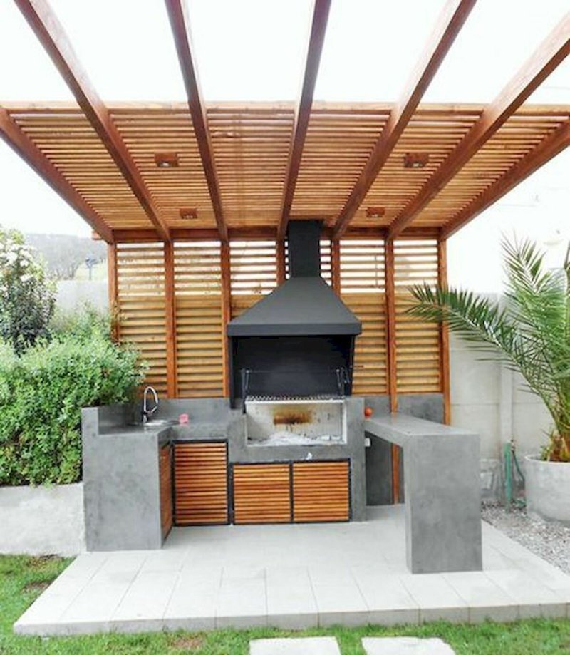 Barbecue zone in a modern style