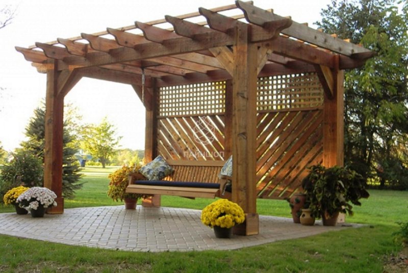 Gazebos pergers made of wood