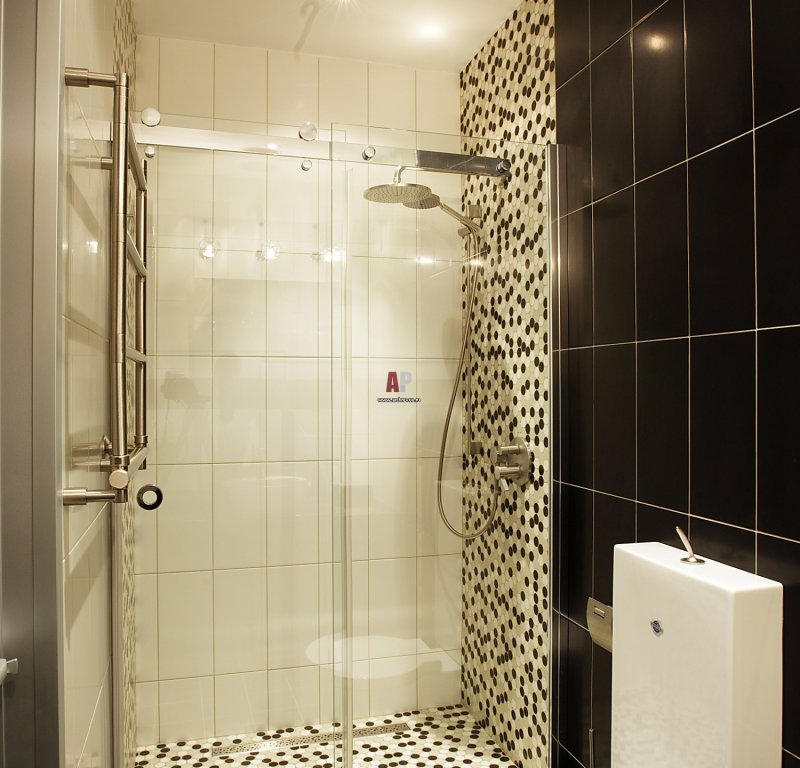 Shower from tiles