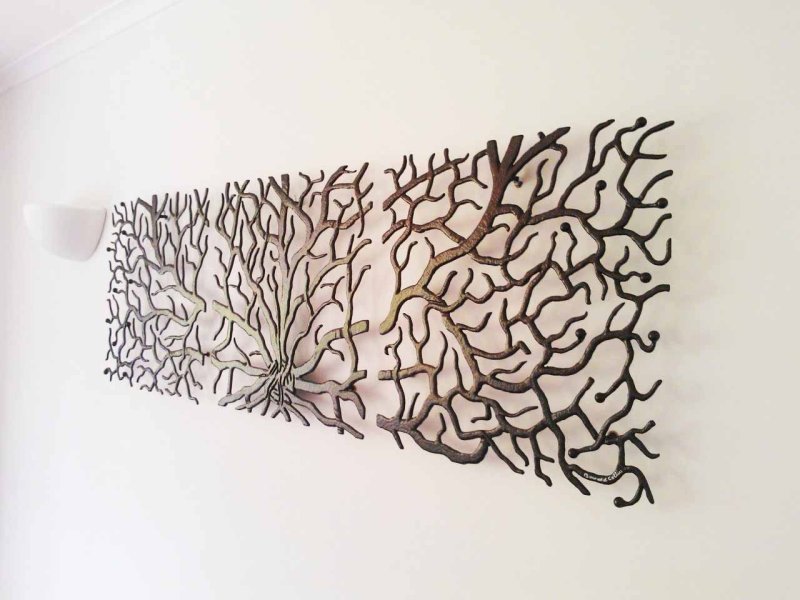 Panel tree on the wall