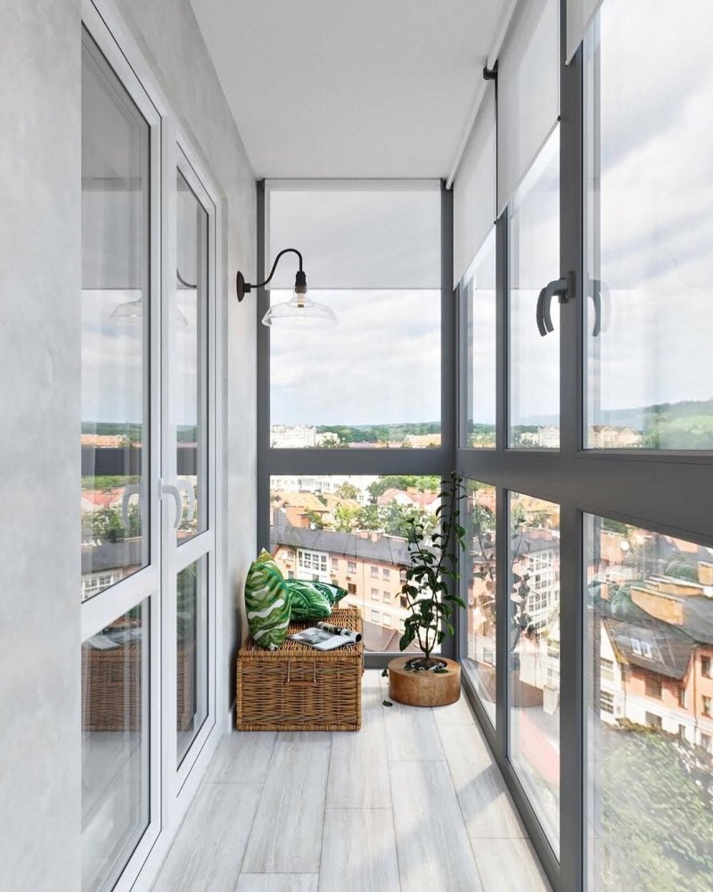 Panoramic glazing of the loggia