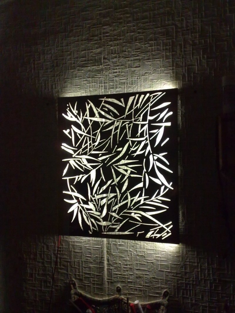 Panel on the wall with backlight