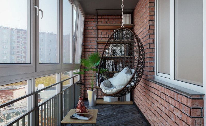 The interior of the balcony