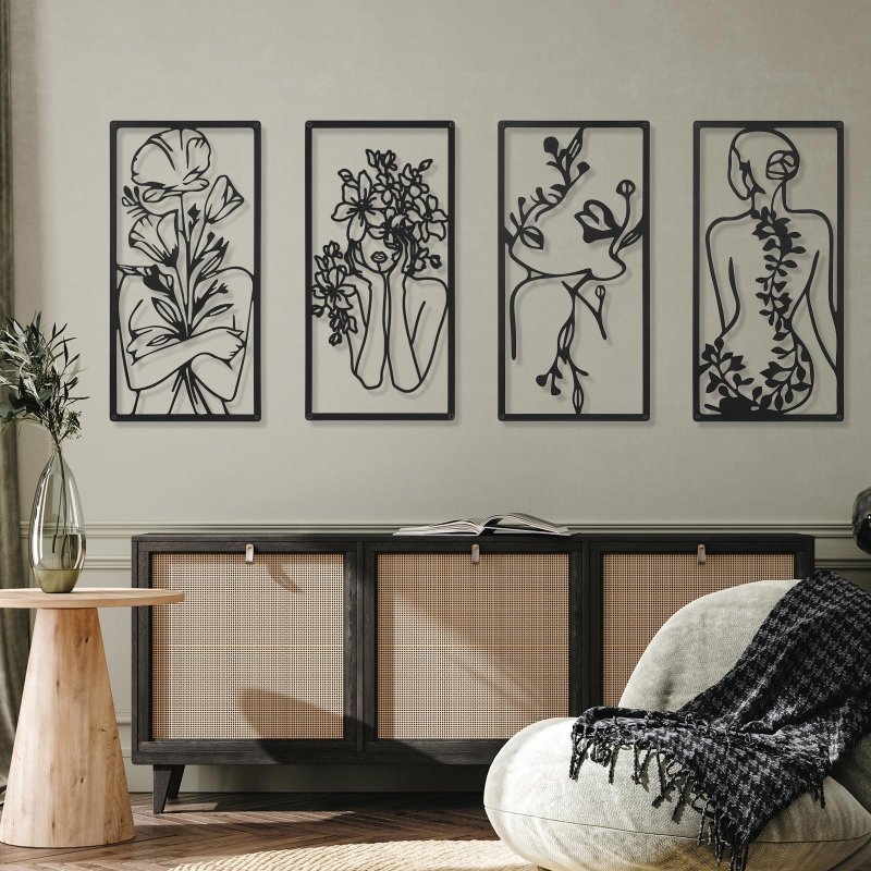 Pictures in a gray interior