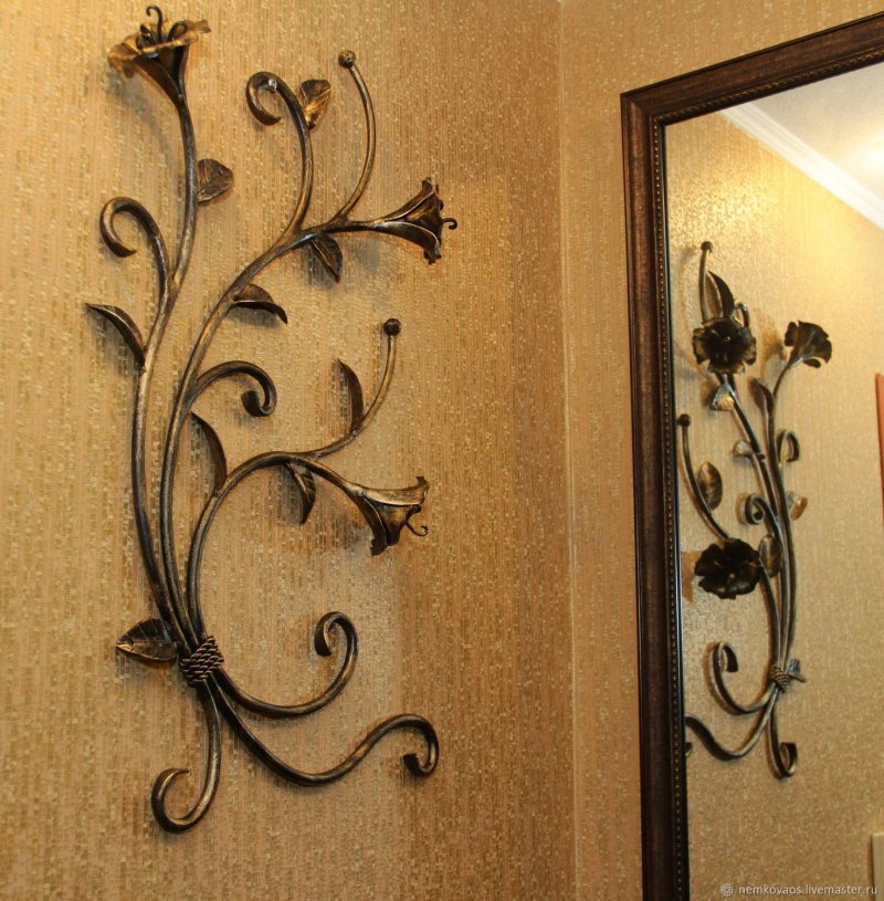 Forged decor on the wall