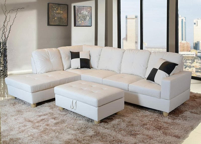 Big white sofa