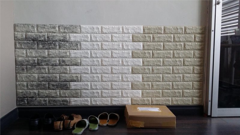 3D mocking panels "Brick Beige-White)