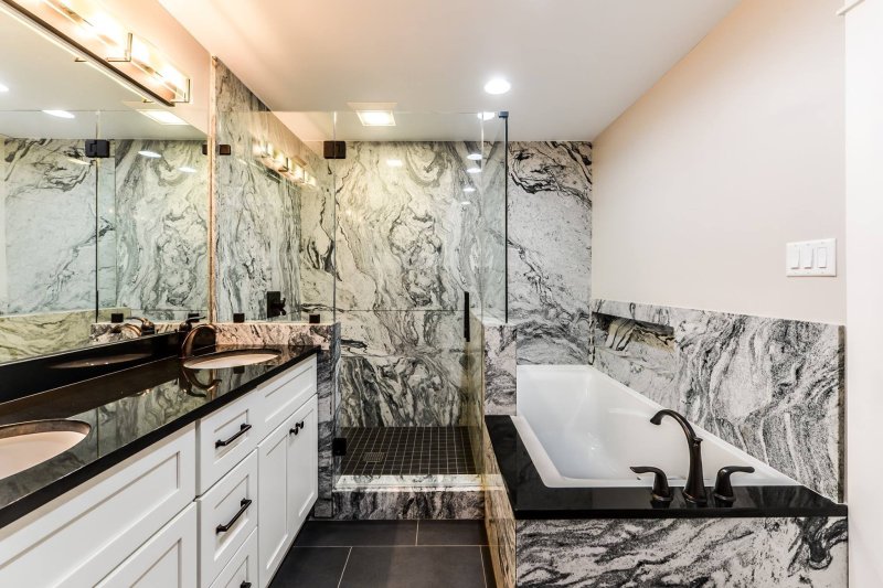 Flexible marble in the bathroom