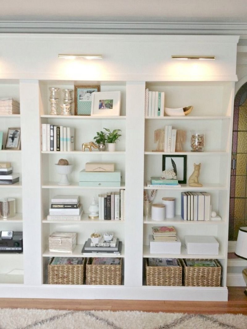 Book racks in the interior