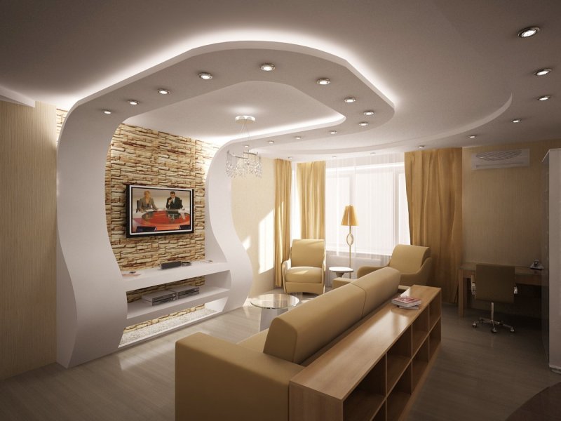 Designer ceilings made of drywall