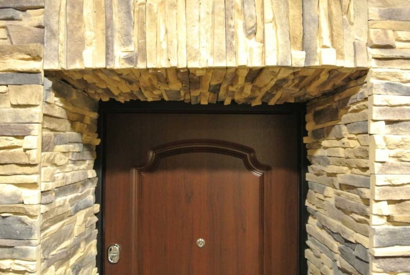 Doors finish with stone