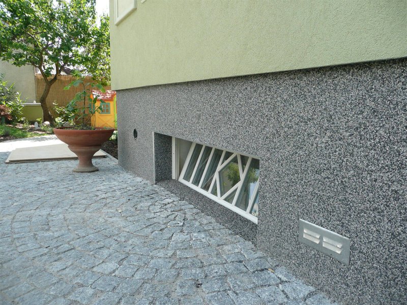 Decorative plaster of the basement