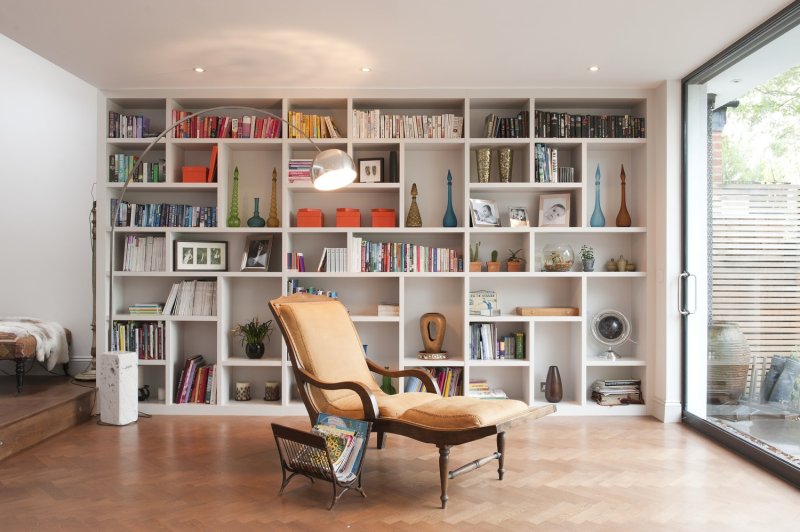 Interior with book shelves