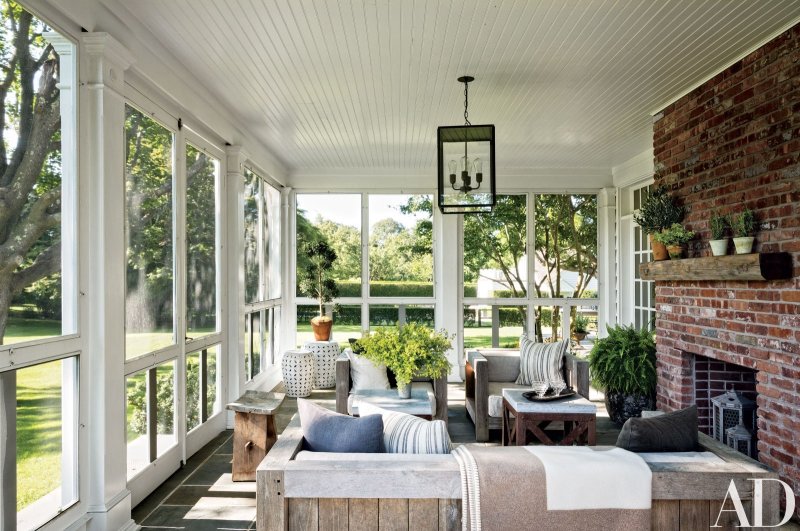 The interior of the country veranda