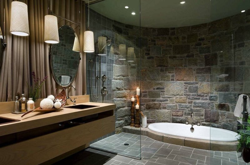 Bathroom made of stone