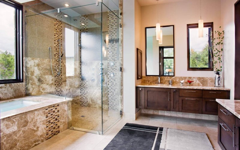 Bathroom design in a private house