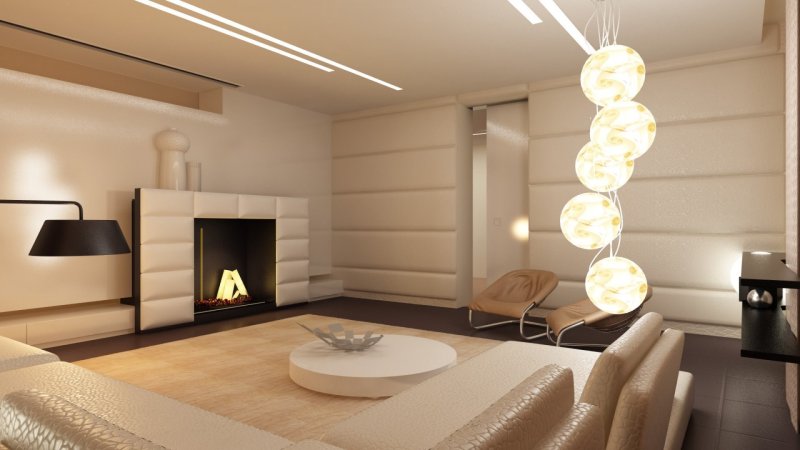 Modern lighting in the interior